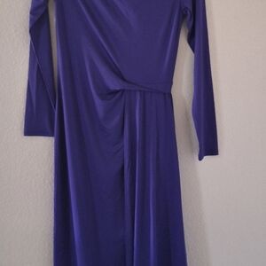 Chic Long Sleeve Purple Dress